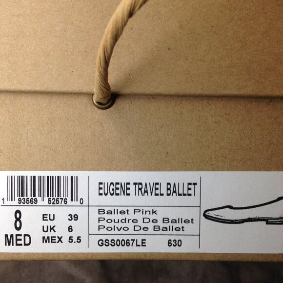 Gentle Souls Eugene Travel Ballet Flats Ballet Pink 8M NWT - Picture 5 of 6